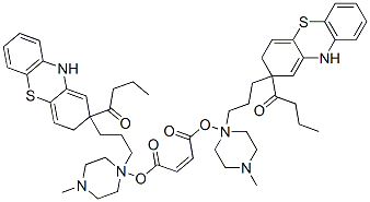 bis[1-[3-[2-(1-oxobutyl)-10H-phenothiazin-2-yl]propyl]-4-methylpiperazin-1-yl] maleate  结构式