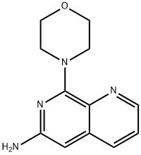 8-N-吗啉基-1,7-萘啶-6-胺 结构式