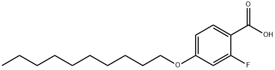 4-癸氧基-2-氟苯甲酸 结构式