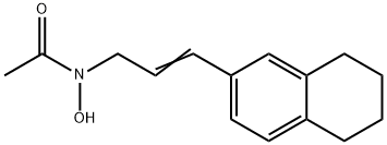 N-(3-(5,6,7,8-tetrahydro-2-naphthyl)prop-2-enyl)acetohydroxamic acid 结构式