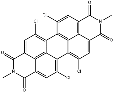 5,6,12,13-四氯-2,9-二甲基蒽[2,1,9-DEF:6,5,10-D'E'F']二异喹啉-1,3,8,10(2H,9H)-四酮 结构式