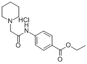 p-(2-Piperidinoacetamido)benzoic acid ethyl ester hydrochloride 结构式