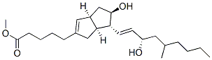 2-Pentalenepentanoic acid, 1,3a,4,5,6,6a-hexahydro-5-hydroxy-6-(3-hydr oxy-5-methyl-1-nonenyl)-, methyl ester, (3aS-(3aalpha,5beta,6alpha(1E, 3R*,5R*),6aalpha))- 结构式