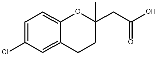 6-Chloro-2-methyl-3,4-dihydro-2H-1-benzopyran-2-acetic acid 结构式