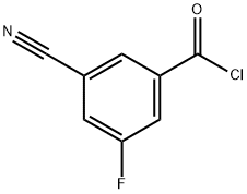 3-cyano-5-fluorobenzoyl chloride 结构式