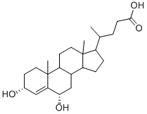 4-(3,6-DIHYDROXY-10,13-DIMETHYL-2,3,6,7,8,9,10,11,12,13,14,15,16,17-TETRADECAHYDRO-1H-CYCLOPENTA[A]PHENANTHREN-17-YL)PENTANOIC ACID 结构式