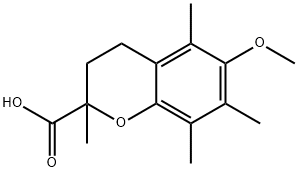 6-METHOXY-2,5,7,8-TETRAMETHYL-CHROMAN-2-CARBOXYLIC ACID 结构式