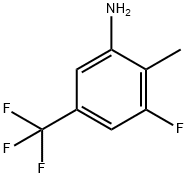 3-FLUORO-2-METHYL-5-(TRIFLUOROMETHYL)ANILINE 结构式