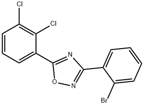 3-(2-BROMOPHENYL)-5-(2,3-DICHLOROPHENYL)-1,2,4-OXADIAZOLE 结构式