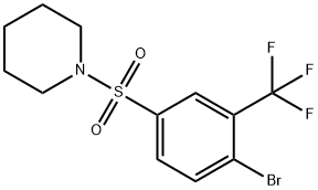 1-(4-BROMO-3-TRIFLUOROMETHYLPHENYLSULFONYL)PIPERIDINE 结构式