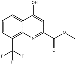 METHYL 4-HYDROXY-8-(TRIFLUOROMETHYL)QUINOLINE-2-CARBOXYLATE 结构式