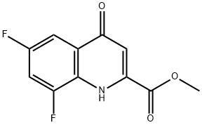 METHYL 6,8-DIFLUORO-4-OXO-1,4-DIHYDROQUINOLINE-2-CARBOXYLATE 结构式