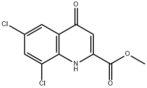 METHYL 6,8-DICHLORO-4-OXO-1,4-DIHYDROQUINOLINE-2-CARBOXYLATE 结构式
