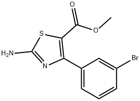 METHYL 2-AMINO-4-(3-BROMOPHENYL)THIAZOLE-5-CARBOXYLATE 结构式