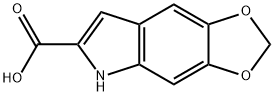 5,6-亚甲基二氧基吲哚-2-甲酸 结构式