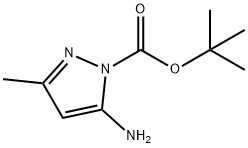 5-氨基-3-甲基-1H-吡唑-1-羧酸叔丁酯 结构式