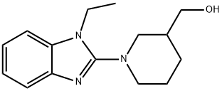 1-(1-乙基-1H-苯并咪唑-2-基)-3-哌啶甲醇 结构式