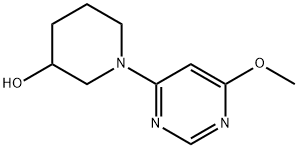 1-(6-甲氧基-4-嘧啶基)-3-哌啶醇 结构式
