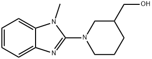 1-(1-甲基-1H-苯并咪唑-2-基)-3-哌啶甲醇 结构式