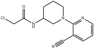 2-氯-N-[1-(3-氰基-2-吡啶基)-3-哌啶基]乙酰胺 结构式