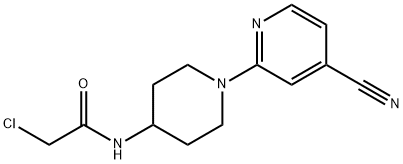 2-氯-N-[1-(4-氰基-2-吡啶基)-4-哌啶基]乙酰胺 结构式