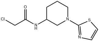2-氯-N-[1-(2-噻唑基)-3-哌啶基]乙酰胺 结构式