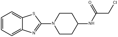 N-[1-(2-苯并噻唑基)-4-哌啶基]-2-氯乙酰胺 结构式