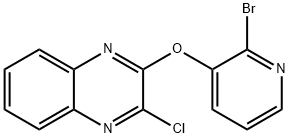 2-[(2-溴-3-吡啶基)氧基]-3-氯喹喔啉 结构式