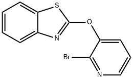 2-[(2-溴-3-吡啶基)氧基]苯并噻唑 结构式