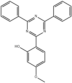 2-(4,6-二苯基-1,3,5-三嗪-2-基)-5-(甲氧基)苯酚 结构式