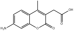 7-氨基-4-甲基-3-香豆素醋酸 结构式