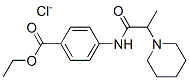 ethyl 4-[2-(3,4,5,6-tetrahydro-2H-pyridin-1-yl)propanoylamino]benzoate chloride 结构式