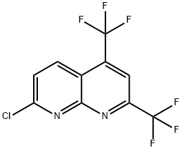 7-氯-2,4-二(三氟甲基)[1,8]二氮杂萘 结构式