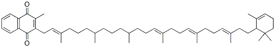 2-(3,7,11,15,19,23-hexamethyl-25-(2,6,6-trimethylcyclohex-2-enyl)pentacosa-2,14,18,22-tetraenyl)-3-methyl-1,4-naphthoquinone 结构式