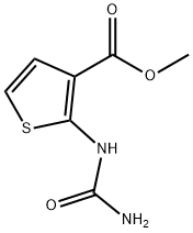 3-Thiophenecarboxylicacid,2-[(aminocarbonyl)amino]-,methylester(9CI) 结构式