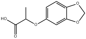 2-(苯并[1,3]1,3-二氧杂环戊烯-5-氧基)-丙酸 结构式