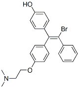 (1-(4-dimethylaminoethoxy)phenyl)-1-(4-hydroxyphenyl)-2-bromo-2-phenylethylene 结构式