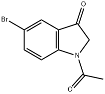 1-乙酰基-5-溴吲哚-3-酮 结构式