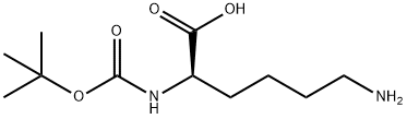 N-(叔丁氧羰基)-D-赖氨酸 结构式