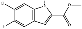 6-氯-5-氟-1H-吲哚-2-甲酸乙酯 结构式