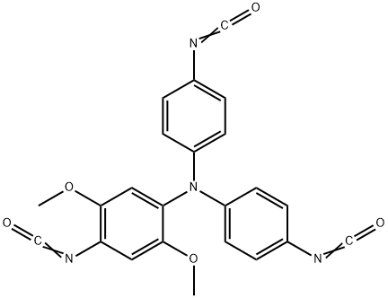 4-[Bis(4-isocyanatophenyl)amino]-2,5-dimethoxyphenyl isocyanate 结构式