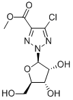 5-Chloro-2-(beta-D-ribofuranosyl)-2H-1,2,3-triazole-4-carboxylic acid  methyl ester 结构式