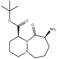 1-(S)-顺式-9-氨基八氢-10-氧代-6H-哒嗪并[1,2-A][1,2]二氮杂卓-1-羧酸叔丁酯 结构式