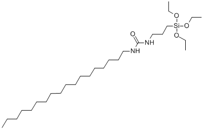 N-十八烷基-N'-[3-(三乙氧基硅烷)丙基]脲 结构式