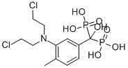 ((3-(bis(2-chloroethyl)amino)-4-methylphenyl)hydroxymethane)bisphosphonic acid 结构式