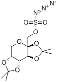 2,3:4,5-二-O-(1-甲基亚乙基)-BETA-D-吡喃果糖 1-叠氮基硫酸酯 结构式
