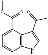 3-Acetyl-1H-indole-4-carboxylic acid methyl ester 结构式