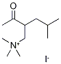 (2-乙酰基-4-甲基戊基)三甲基碘化铵 结构式