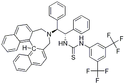 N-[3,5-BIS(TRIFLUOROMETHYL)PHENYL]-N'-[(1S,2S)-2-[(11BR)-3,5-DIHYDRO-4H-DINAPHTH[2,1-C:1',2'-E]AZEPIN-4-YL]-1,2-DIPHENYLETHYL]- THIOUREA 结构式