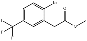 2-(2-溴-5-三氟甲基苯基)乙酸甲酯 结构式